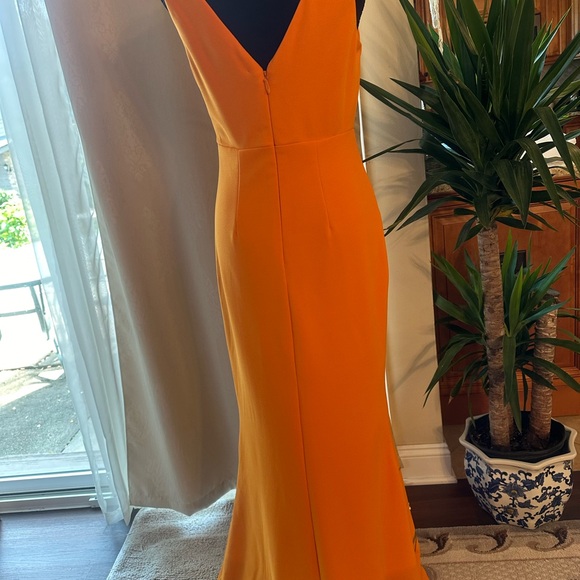 Hand made painting long dress with pearls - Picture 5 of 5